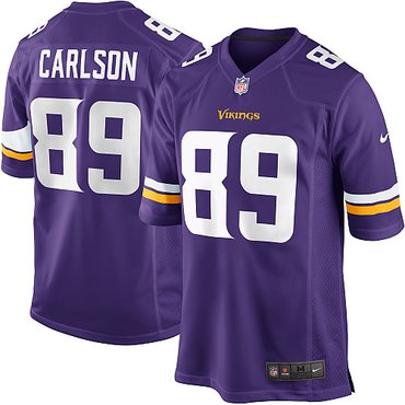 NFL NEW Minnesota Vikings 89 John Carlson Purple Jerseys(Game)