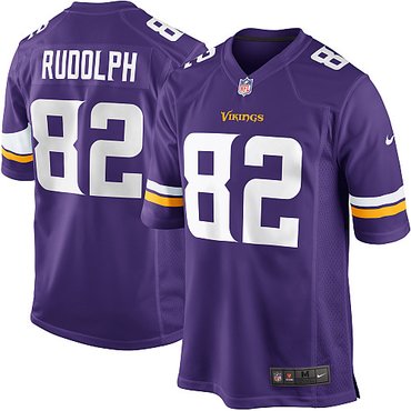 NFL NEW Minnesota Vikings 82 Kyle Rudolph Purple Jerseys(Game)