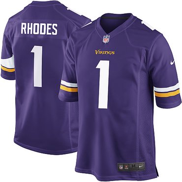 NFL NEW Minnesota Vikings 1 Xavier Rhodes Purple Jerseys(Game)