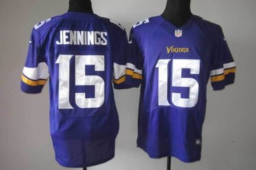 NFL NEW Minnesota Vikings 15 Greg Jennings Purple Jerseys(Elite)