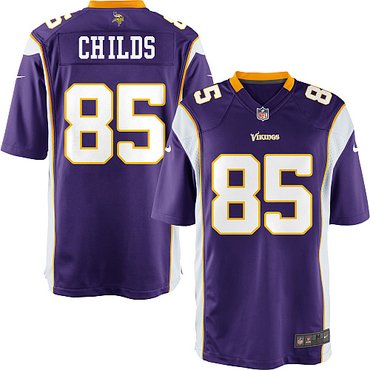 NFL NEW Minnesota Vikings 85 Greg Childs Purple Jerseys(Game)