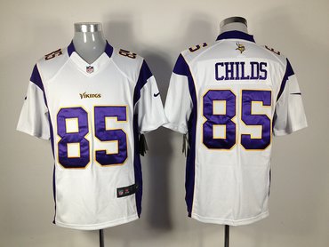 NFL NEW Minnesota Vikings 85 Greg Childs White Jerseys(Game)