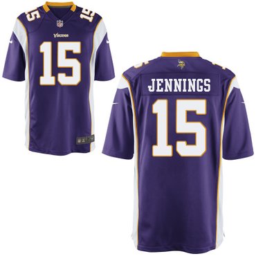 NEW NFL Minnesota Vikings 15 Greg Jennings Purple Jerseys (Game)