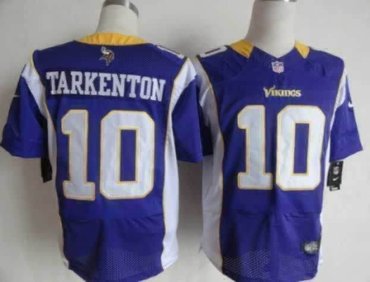 NEW NFL Minnesota Vikings 10 Fran Tarkenton Purple Jerseys (Elite)