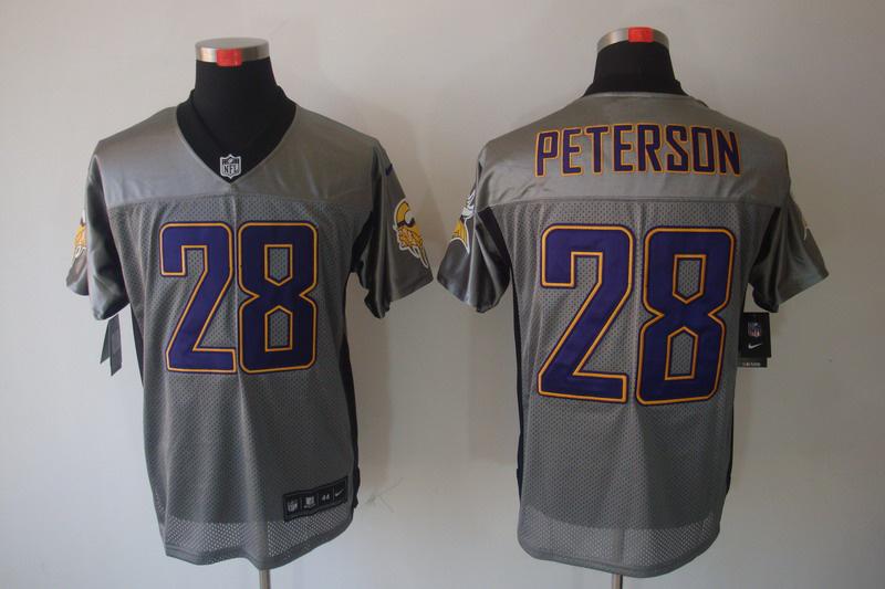 2012 NEW NFL Minnesota Vikings 28 Adrian Peterson Grey Shadow Jerseys