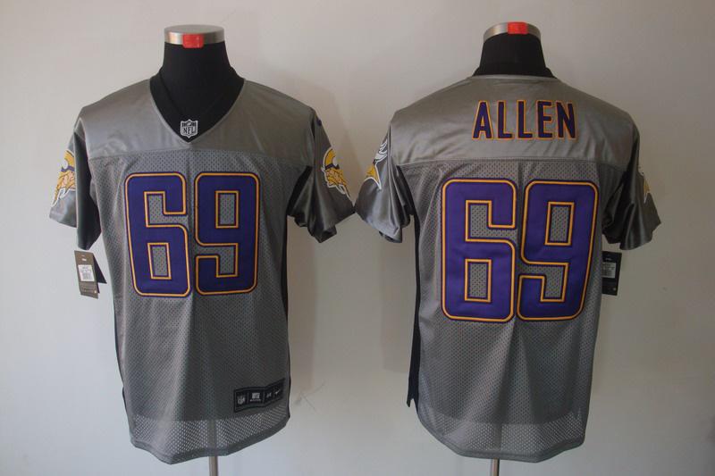 2012 NEW NFL Minnesota Vikings 69 Jared Allen Grey Shadow Jerseys