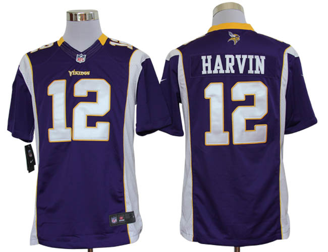 2012 NEW NFL Minnesota Vikings 12 Percy Harvin Purple Jerseys (Limited)