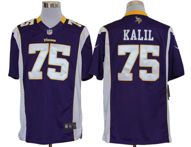 2012 NEW NFL Minnesota Vikings 75 Matt Kalil Purple Jerseys (Limited)