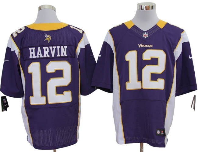 2012 NEW NFL Minnesota Vikings 12 Percy Harvin Purple Jerseys (Elite)