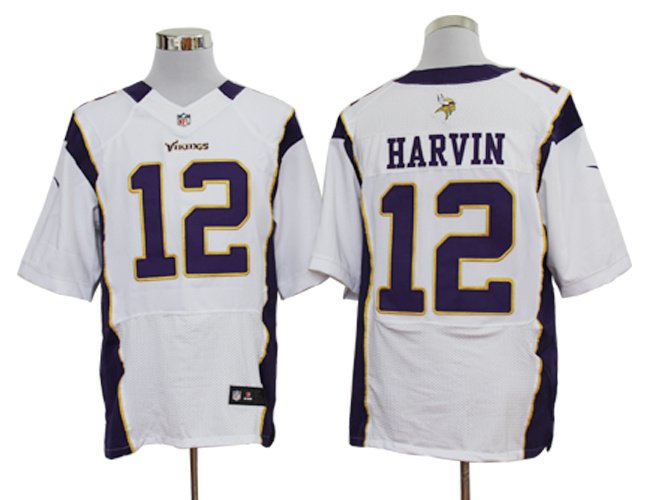 2012 NEW NFL Minnesota Vikings 12 Percy Harvin White Jerseys (Elite)