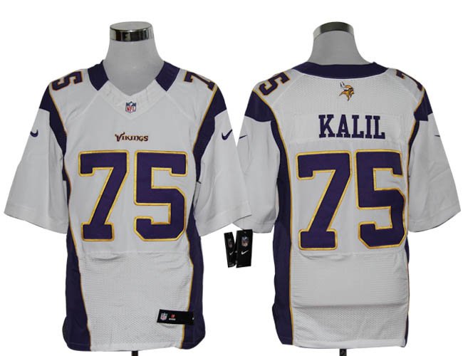 2012 NEW NFL Minnesota Vikings 75 Matt Kalil White Jerseys (Elite)