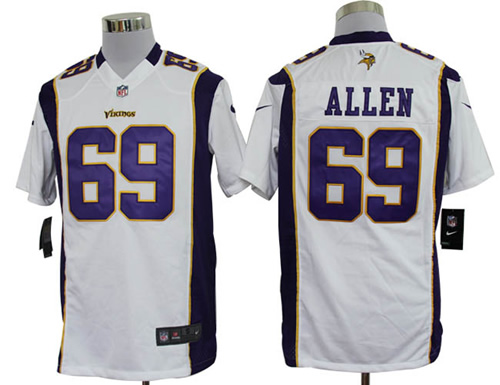 2012 NEW NFL Minnesota Vikings 69 Jared Allen White Jerseys (Game)