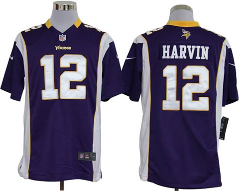 2012 NEW minnesota vikings 12 percy harvin team color jerseys (game)