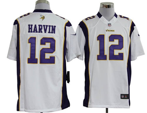 2012 NEW nfl minnesota vikings 12 percy harvin white jerseys (game)