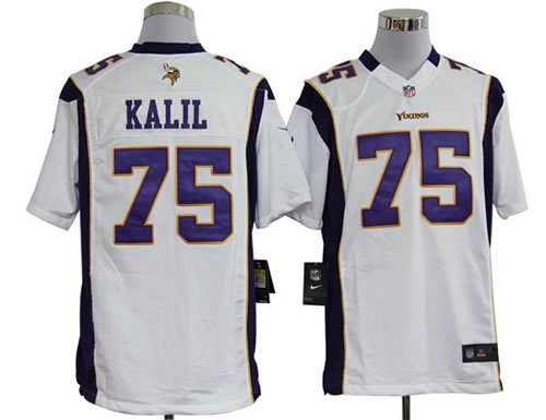 2012 NEW nfl minnesota vikings 75 matt kalil white jerseys (game)