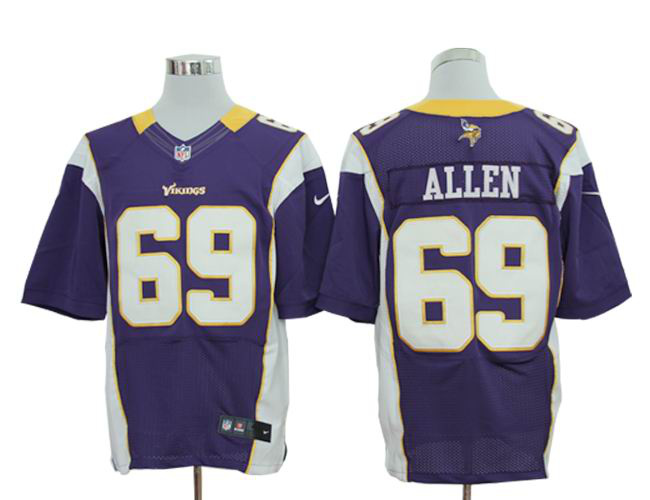 2012 nfl minnesota vikings 69# jared allen purple elite jersey