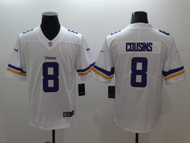 Nike Vikings 8 Kirk Cousins White Vapor Untouchable Limited Jersey