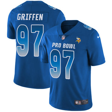 Nike Vikings #97 Everson Griffen Royal Women's Stitched NFL Limited NFC 2018 Pro Bowl Jersey