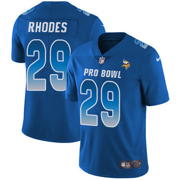 Nike Vikings #29 Xavier Rhodes Royal Women's Stitched NFL Limited NFC 2018 Pro Bowl Jersey