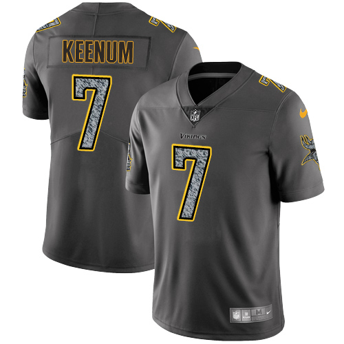 Nike Vikings #7 Case Keenum Gray Static Men's NFL Vapor Untouchable Game Jersey