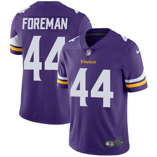 Nike Vikings 44 Chuck Foreman Purple Vapor Untouchable Player Limited Jersey