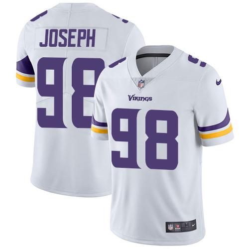 Nike Vikings #98 Linval Joseph White Men's Stitched NFL Vapor Untouchable Limited Jersey