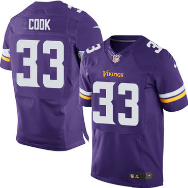 Nike Vikings #33 Dalvin Cook Purple Team Color Men's Stitched NFL Elite Jersey