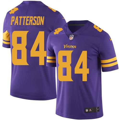 Nike Vikings #84 Cordarrelle Patterson Purple Men's Stitched NFL Limited Rush Jersey