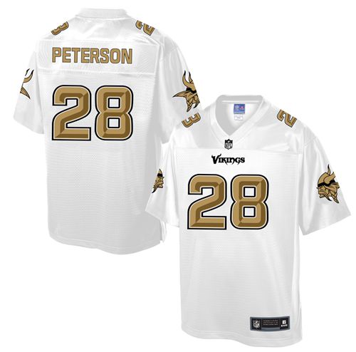 Nike Vikings #28 Adrian Peterson White Men's NFL Pro Line Fashion Game Jersey