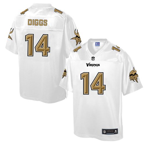 Nike Vikings #14 Stefon Diggs White Men's NFL Pro Line Fashion Game Jersey