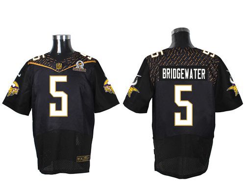 Nike Vikings #5 Teddy Bridgewater Black 2016 Pro Bowl Men's Stitched NFL Elite Jersey