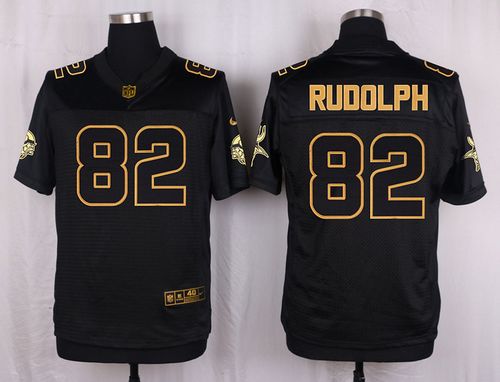 Nike Vikings #82 Kyle Rudolph Black Men's Stitched NFL Elite Pro Line Gold Collection Jersey