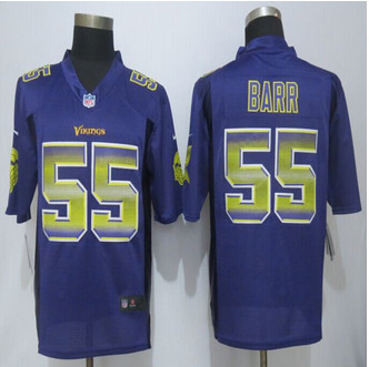 2015 New Minnesota Vikings #55 Anthony Barr Pro Line Purple Fashion Strobe Jersey