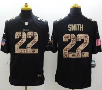 Nike Minnesota Vikings #22 Harrison Smith Black NFL Limited Salute to Service jersey