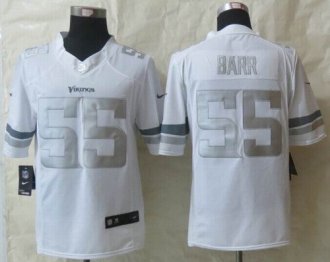 Nike Minnesota Vikings #55 Anthony Barr White NFL Limited Platinum Jersey