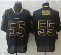 New Minnesota Vikings #55 Anthony Barr Lights Out Black NFL Elite Jersey