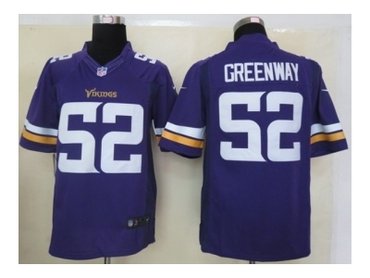 2013 NFL NEW Minnesota Vikings 52 Chad Greenway Purple Jerseys(Limited)