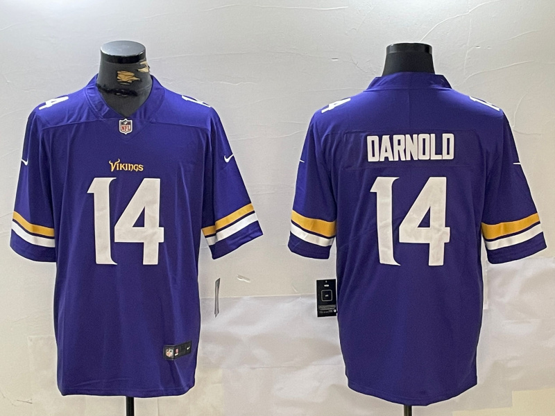 Men's Minnesota Vikings #14 Sam Darnold Purple Vapor Untouchable Limited Stitched Jersey