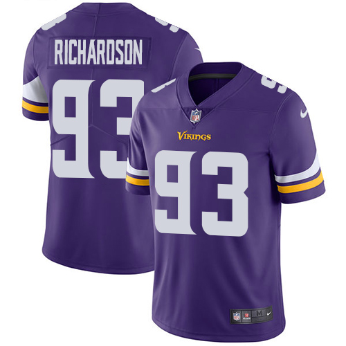 Nike Vikings #93 Sheldon Richardson Purple Team Color Men's Stitched NFL Vapor Untouchable Limited Jersey