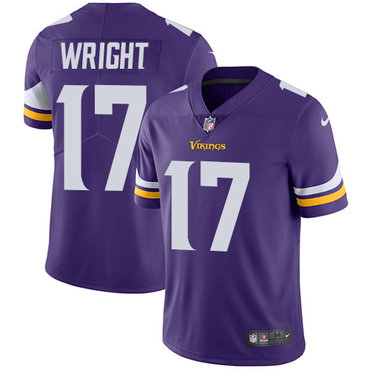 Nike Vikings #17 Kendall Wright Purple Team Color Men's Stitched NFL Vapor Untouchable Limited Jersey