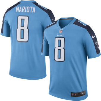 Men's Tennessee Titans #8 Marcus Mariota Nike Light Blue Color Rush Legend Jersey