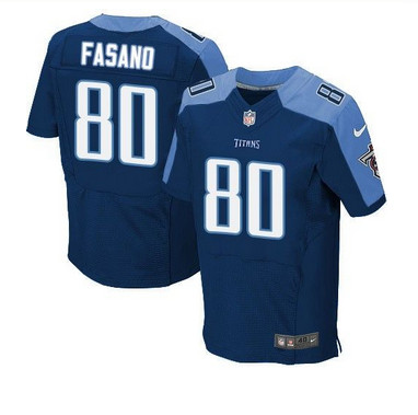 Nike Tennessee Titans #80 Anthony Fasano Navy Blue Alternate Men's Stitched NFL Elite Jersey