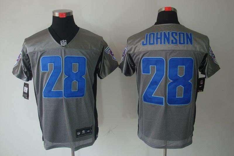 2012 NEW NFL Tennessee Titans 28 Chris Johnson Grey Shadow Jerseys