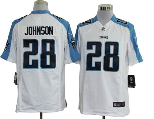 2012 NEW nfl tennessee titans 28 chris johnson white jerseys (game)