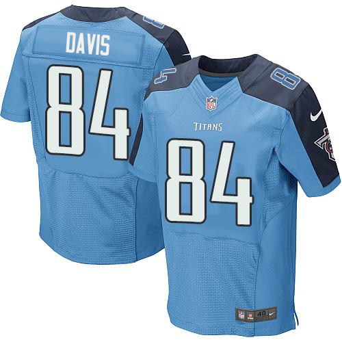 Nike Titans #84 Corey Davis Light Blue Team Color Men's Stitched NFL Elite Jersey