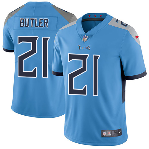 Nike Titans #21 Malcolm Butler Light Blue Alternate Men's Stitched NFL Vapor Untouchable Limited Jersey