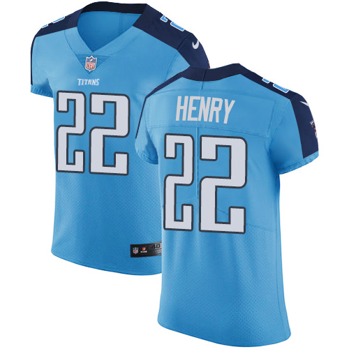 Nike Titans #22 Derrick Henry Light Blue Team Color Men's Stitched NFL Vapor Untouchable Elite Jersey