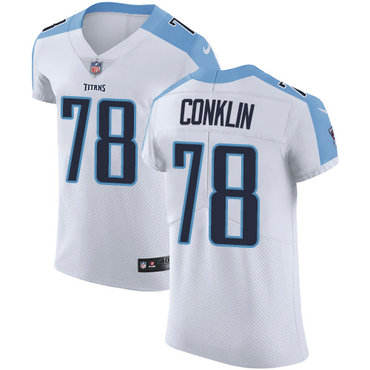 Nike Titans #78 Jack Conklin White Men's Stitched NFL Vapor Untouchable Elite Jersey