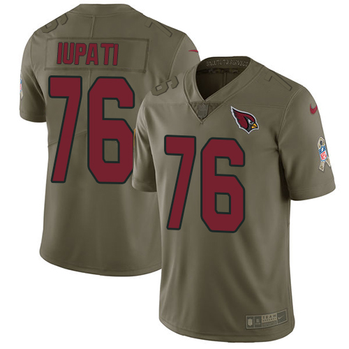 Nike Cardinals #76 Mike Iupati Olive Men's Stitched NFL Limited 2017 Salute to Service Jersey