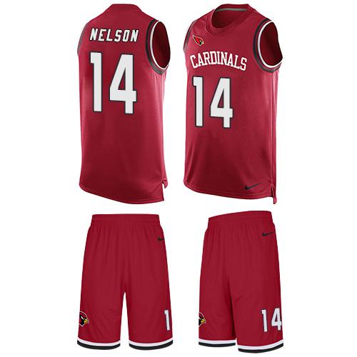 Nike Cardinals #14 J.J. Nelson Red Team Color Men's Stitched NFL Limited Tank Top Suit Jersey